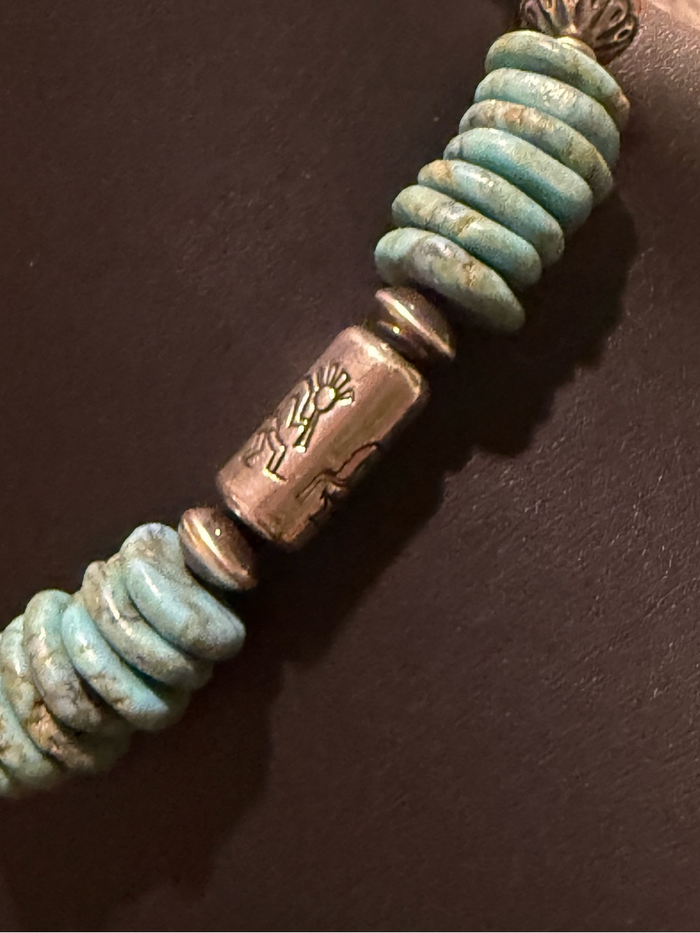 Sterling Silver Navajo Pearls Turquoise Squash Blossom Naja Pendant Necklace - Picture 8 of 10